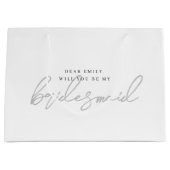 Sac cadeau de proposition de demoiselle d'honneur  (Devant)