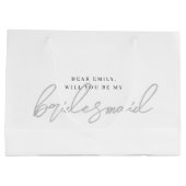 Sac cadeau de proposition de demoiselle d'honneur  (Dos)