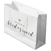 Sac Cadeau de Proposition Demoiselle d'Honneur Cœu (Devant Angle)