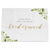 Sac cadeau de proposition demoiselle d'honneur de  (Devant)