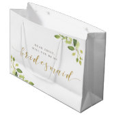 Sac cadeau de proposition demoiselle d'honneur de  (Devant Angle)