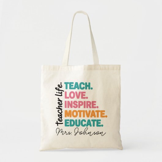 Sac Cadeau de Reconnaissance pour Enseignant Sac F (Devant)