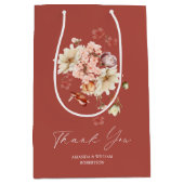 Sac Cadeau de Remerciement de Mariage Floral Éléga (Devant)