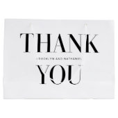 Sac cadeau de remerciement en typographie moderne  (Dos)