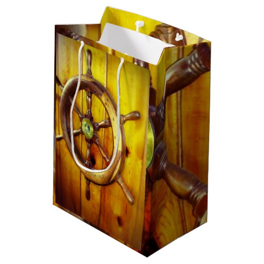 Sac cadeau de roue de direction de bateau (Dos Angle)