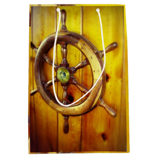 Sac cadeau de roue de direction de bateau (Devant)