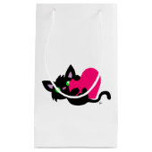 Sac cadeau de Saint Valentin Kitty noir (Devant)