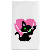 Sac cadeau de Saint Valentin Kitty noir (Devant)