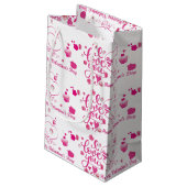 Sac cadeau de Saint-Valentin rose - Petit, brillan (Dos Angle)