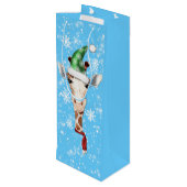 Sac cadeau de Santa Hat Giraffe Flèche de neige Bl (Dos Angle)