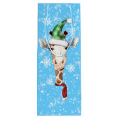 Sac cadeau de Santa Hat Giraffe Flèche de neige Bl (Dos)