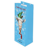 Sac cadeau de Santa Hat Giraffe Flèche de neige Bl (Devant Angle)