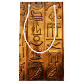 Sac cadeau de script en or égyptien (Devant)
