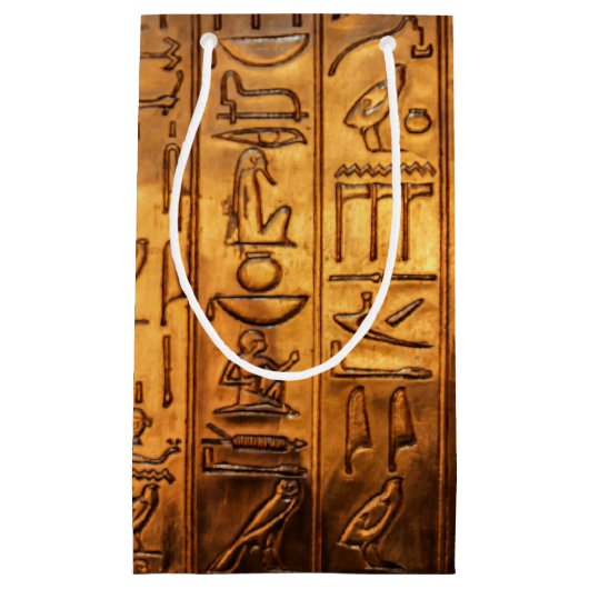Sac cadeau de script en or égyptien (Devant)