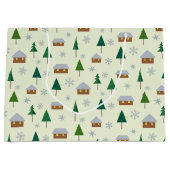 Sac cadeau de Snowflakes et sapins (Devant)