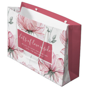 Sac cadeau de Sympathie Florale Aquarelle