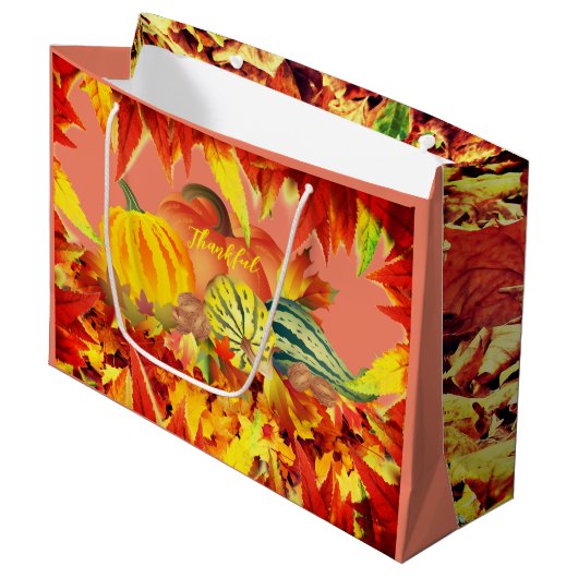 Sac Cadeau de Thanksgiving d'automne (Devant Angle)