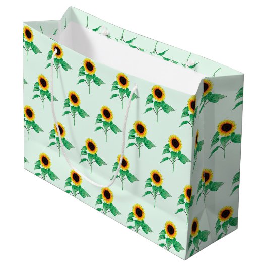 Sac cadeau de tournesol (Devant Angle)