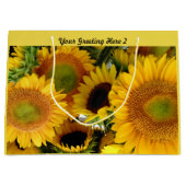 Sac cadeau de tournesol brillant Personnaliser la  (Devant)