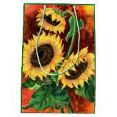 Sac cadeau de tournesols magnifiques (Dos)