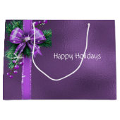 Sac cadeau de vacances à Bow pourpre (Devant)