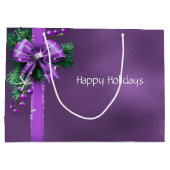 Sac cadeau de vacances à Bow pourpre (Dos)