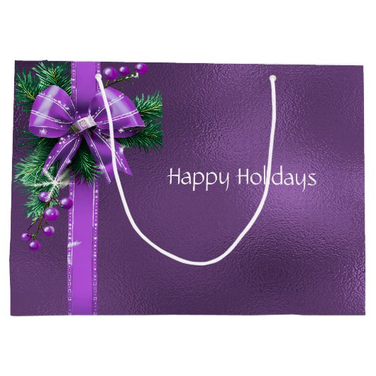 Sac cadeau de vacances à Bow pourpre (Dos)