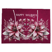 Sac cadeau de vacances à fleurs rose (Dos)