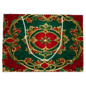 Sac cadeau de vacances à fleurs rouges (Dos)