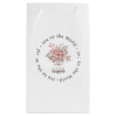 Sac cadeau de vacances avec Poinsettia - Petit (Dos)