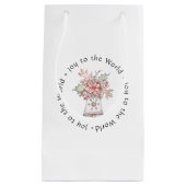 Sac cadeau de vacances avec Poinsettia - Petit (Devant)