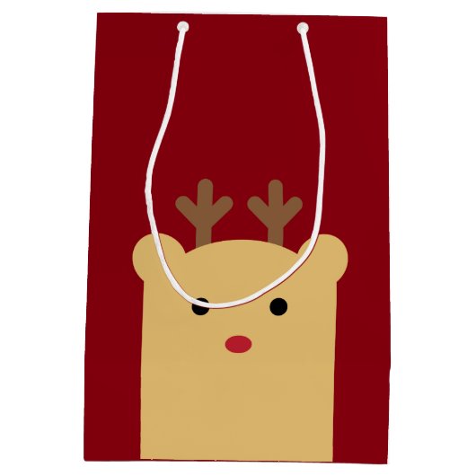 Sac cadeau de vacances Cute Peekaboo Reindeer (Dos)