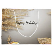 Sac cadeau de vacances décoratif or unique (Dos)