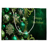 Sac cadeau de vacances décoratif vert (Dos)