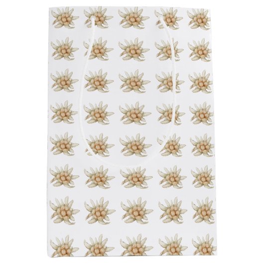 Sac cadeau de vacances Edelweiss blanc neige (Devant)