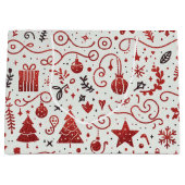 Sac cadeau de vacances en rouge blanc (Devant)