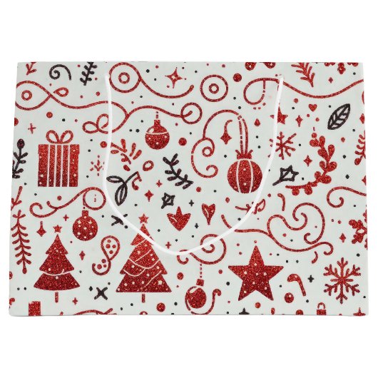 Sac cadeau de vacances en rouge blanc (Devant)