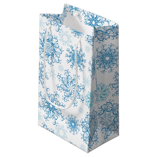 Sac cadeau de vacances-flocons de neige (Devant Angle)