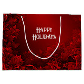 Sac cadeau de vacances Floral Feuille rouge (Dos)