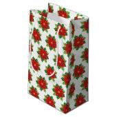 Sac cadeau de vacances Poinsettias (Dos Angle)