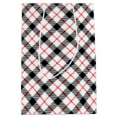 Sac cadeau de vacances Red Black and White Plaid (Devant)