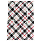 Sac cadeau de vacances Red Black and White Plaid (Dos)