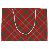 Sac cadeau de vacances Red Green Plaid (Dos)
