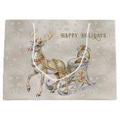 Sac cadeau de vacances Reindeer Sleigh (Devant)