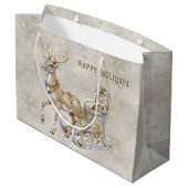 Sac cadeau de vacances Reindeer Sleigh (Dos Angle)