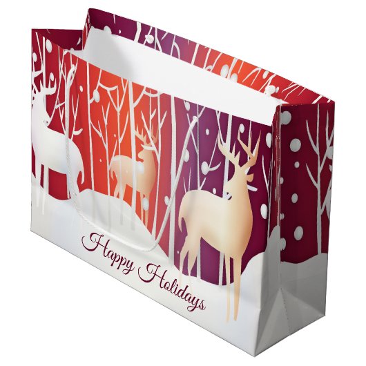 Sac cadeau de vacances Reindeer Snowy (Devant Angle)