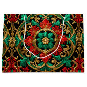 Sac cadeau de vacances vert rouge (Devant)