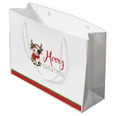 Sac cadeau de vache de Noël joyeux (Dos Angle)