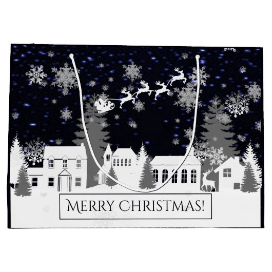 Sac cadeau de village de Noël (Dos)