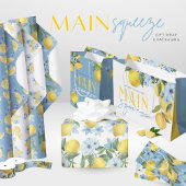 Sac Cadeau de Vin au Citron et Fleur à l'Aquarelle